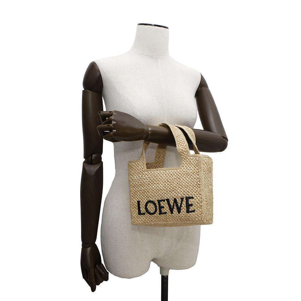 Loewe Font Tote Raffia Handbag Shoulder Bag Basket - Picture 5 of 12